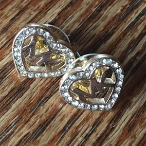 Gold and crystal Michael kors earrings