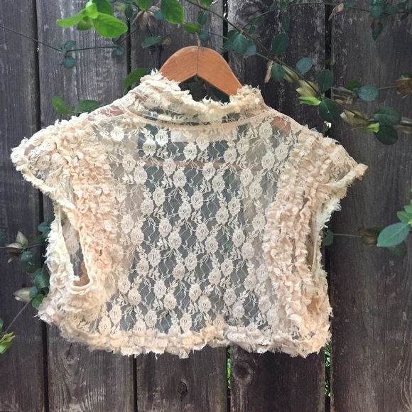 ❌SOLD❌Zara lace crop top boléro - Picture 4 of 4