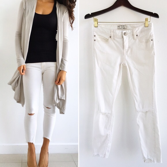Free People Distressed Skinny Jeans