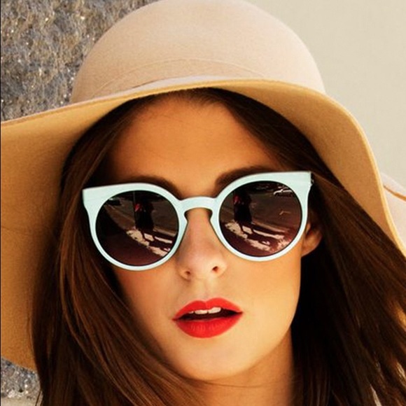 quay white cat eye sunglasses