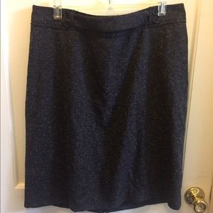 Worthington 16 Grey Black knee length skirt