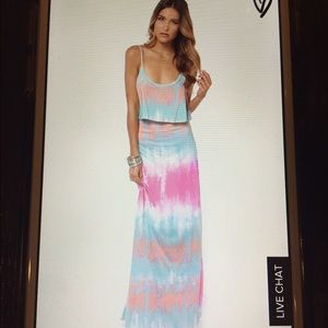 Tie Dye Maxi Dress - Medium