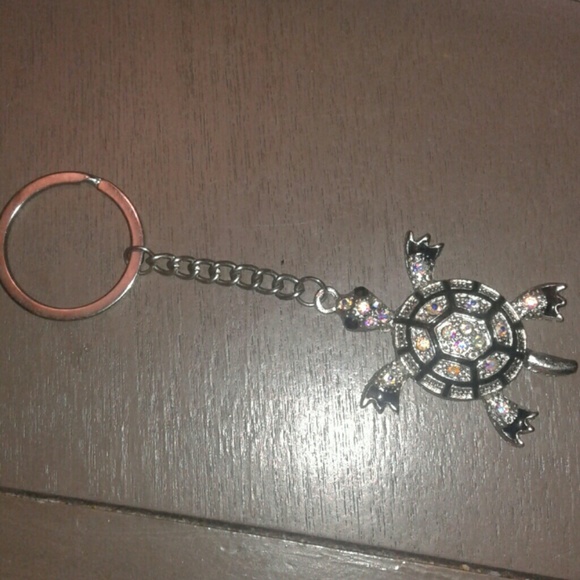 Faux gem Turtle keychain