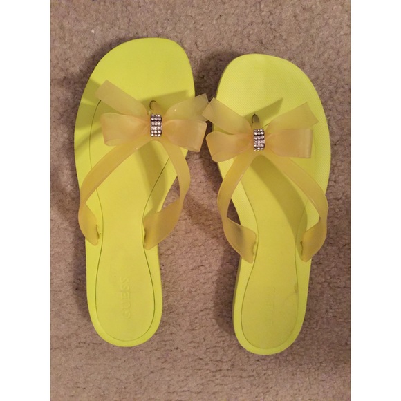Guess Neon Yellow Sandals