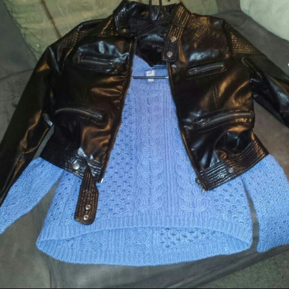 Faux leather jacket size medium