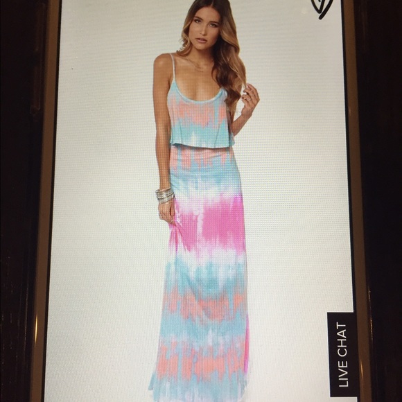 Tie Dye Maxi Dress - Large