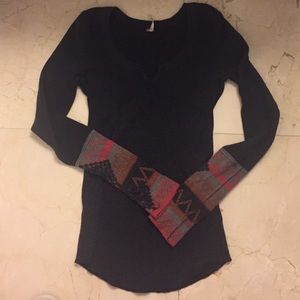 Black Free People long sleeve Shirt