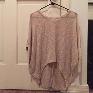 Flowy 3/4 sleeve hi-lo Knit w/ button back detail