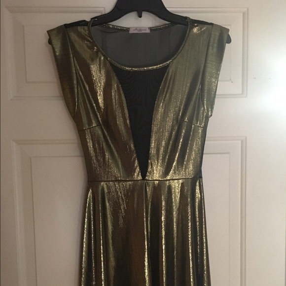 Gold Mesh Dress
