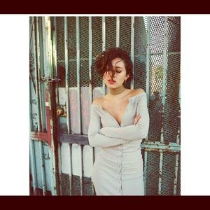 The Line by K Gaby dress greige by Karla Deras