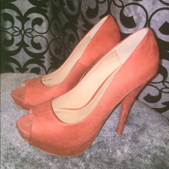 Orange Open-Toe Heels