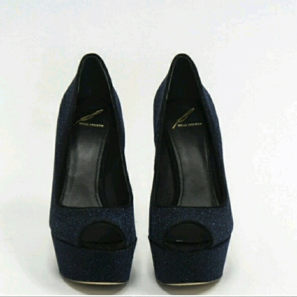 Brian Atwood Sparkle Peeptoe Pumps Bambola - Picture 3 of 4