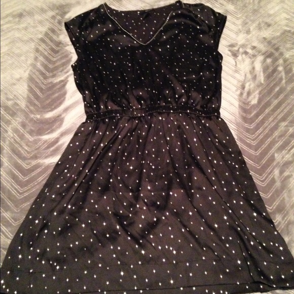 H&M black LBD with stars