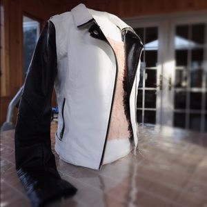 Black and White Motorcycle Jacket