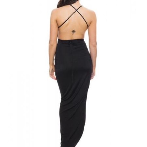 🎉HOST PICK!🎉 NEW! Asymmetrical Side Slit dress - Picture 6 of 7