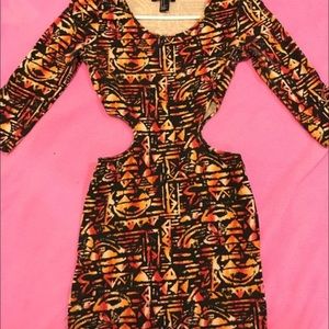 Right thigh high cut out dress