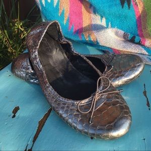 Loft Silver Flats Size 8.5