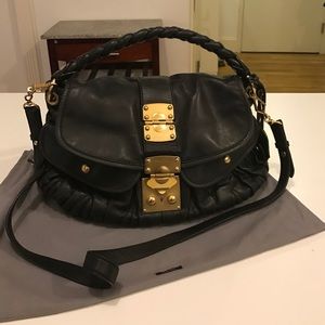 MIU MIU Matelasse Coffer leather handbag