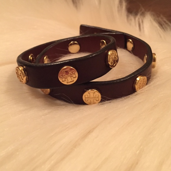 Tory Burch Double-wrap Logo Stud Bracelet - Picture 1 of 3