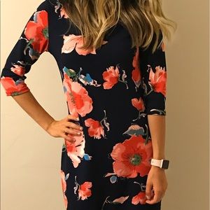 Form fitting floral dress