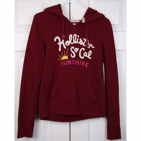 Burgundy Hollister Hoodie