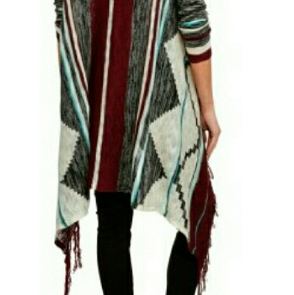 Brand New high low Aztec Fringe Cardigan. - Picture 4 of 4