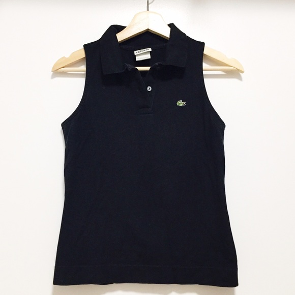 Lacoste Pique Sleeveless Polo Shirt