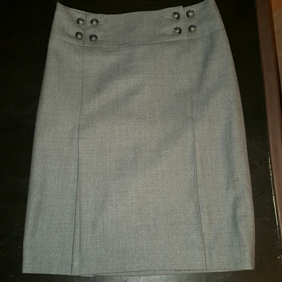 Banana Republic Gray Wool Pencil Skirt