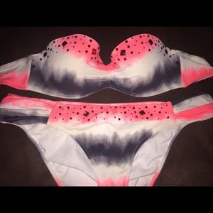 Victoria Secret Tie Dye jeweled Bikini Set!