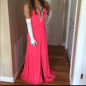 Pink long formal/prom dress