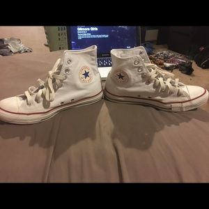 Converse white high tops