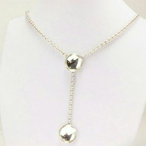 LALIQUE CABOCHON CLEAR CRYSTAL WITH 925 STERLING