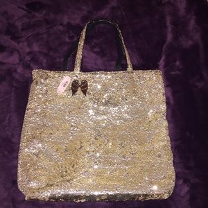 *Final Sale* Victoria's Secret Gold Sequin Tote