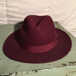 Burgundy felt hat