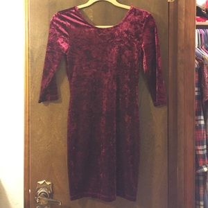 Velvet  maroon dress