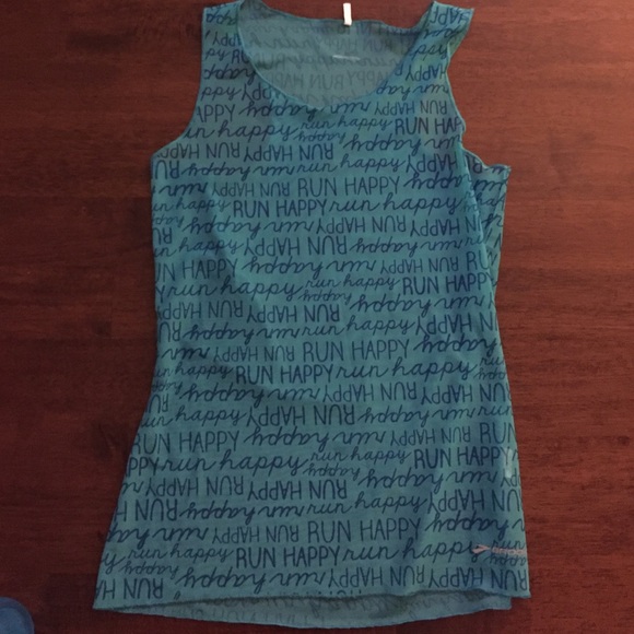 Brooks Run Happy mesh razorback tank