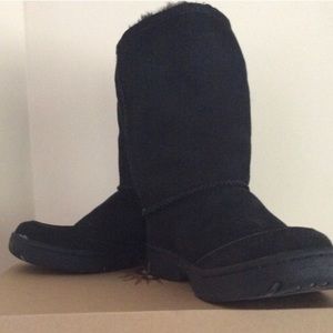 Black Shearling Suede Ugg Boots Uggs Short