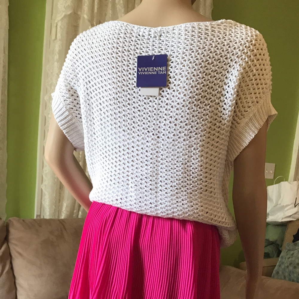 Vivienne Tam NWT Gorgeous crocheted white blouse S - Picture 2 of 6