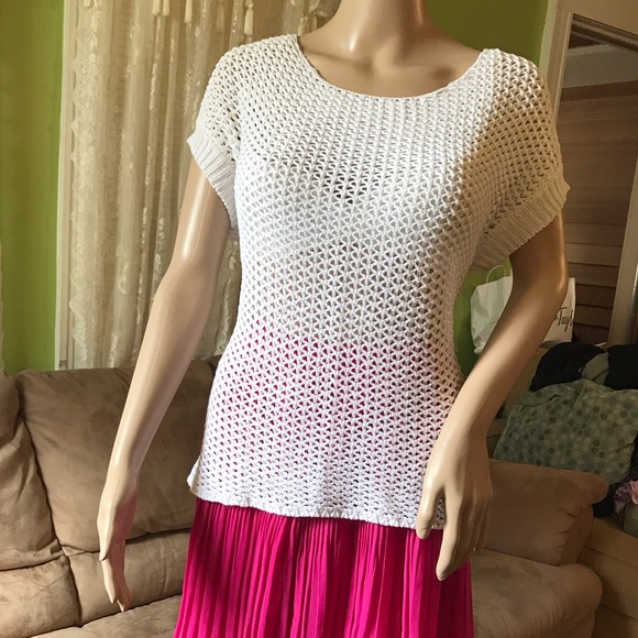 Vivienne Tam NWT Gorgeous crocheted white blouse S - Picture 4 of 6