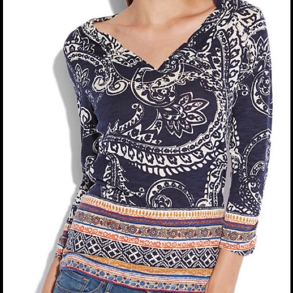 Boho Lucky Brand 3/4 length shirt size medium