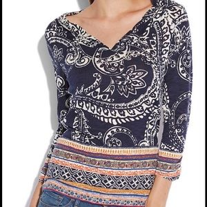 Boho Lucky Brand 3/4 length shirt size medium