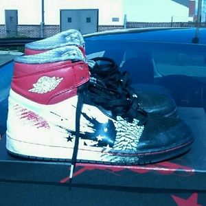 Nike Air Jordan I 1 High DW BlackSport Red-White D