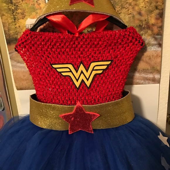 Made to order Wonder Woman Tutu dress costume - Picture 3 of 4