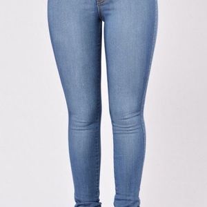 Fashion Nova Jeans - Classic High Waist Jeans - Medium Blue Fashion Nova Jeans - Classic High Waist Jeans - Medium Blue