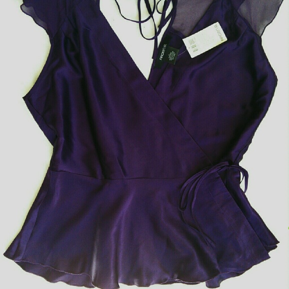 NWT- Arden B. Purple Blouse- Size L