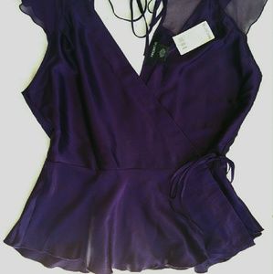 NWT- Arden B. Purple Blouse- Size L