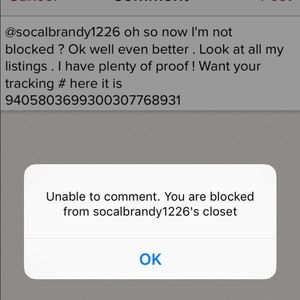 You have me blocked ! I'm not blocked