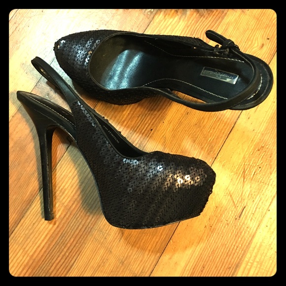 Report Signature Platform Sequin Heels