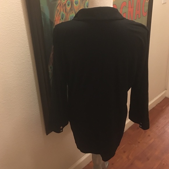 White House Black Market Ruffle Faux Button Down - Picture 2 of 4