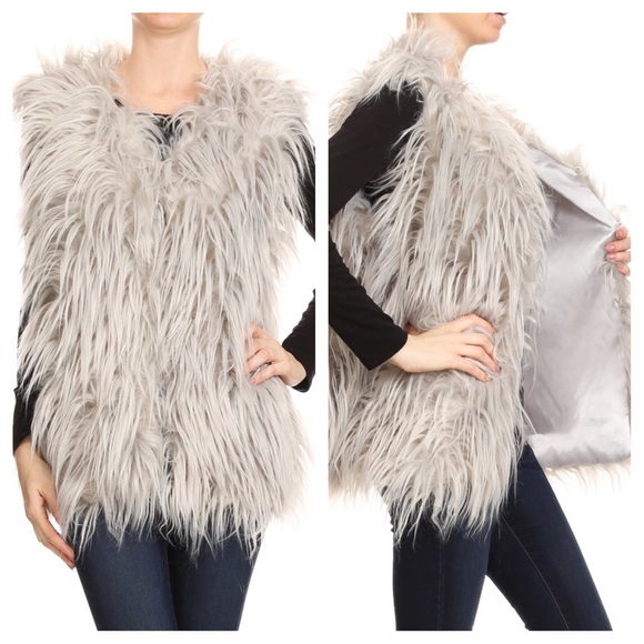 Heather grey long hair vests!!!